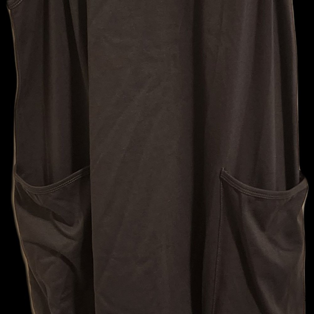 Women's Sleeveless Romper Jumpsuit: Loose Fit, Wide Leg, Size L, Dark Gray